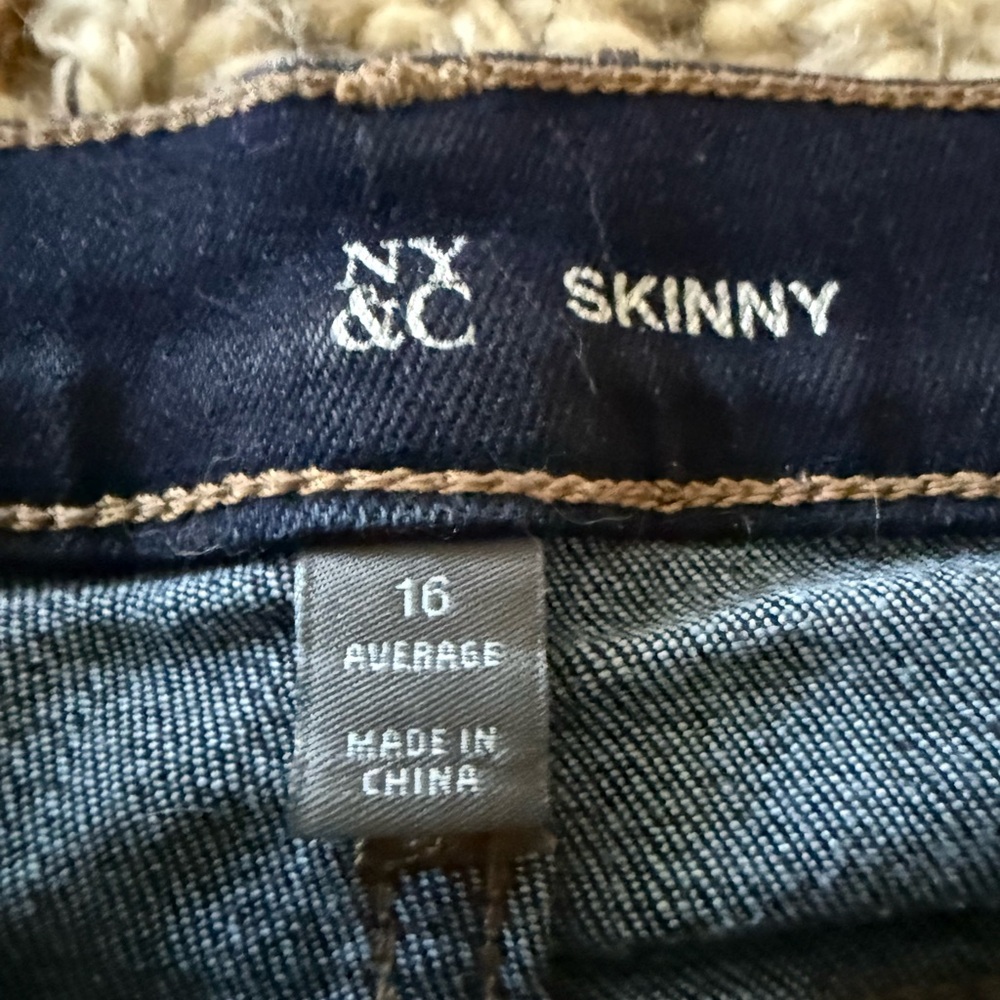 New York & Company Navy Skinny Jeans - Picture 3 of 3